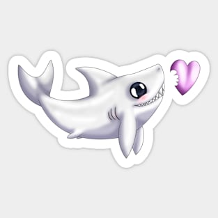 Shark Bites! (White) Sticker